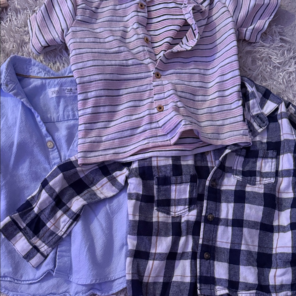 Zara Kids Button Down Shirts - Striped and Plaid